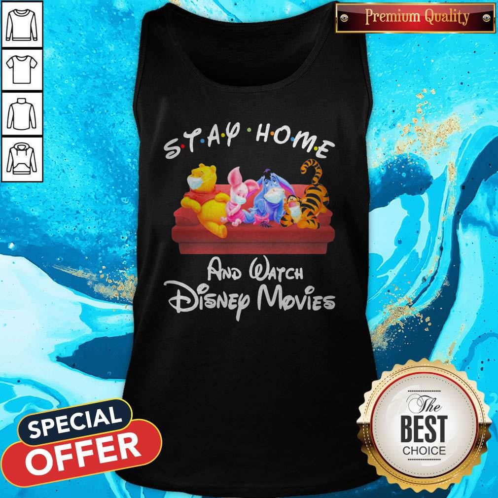 The Winnie The Pooh Face Mask Stay Home And Watch Disney Movies Shirt - Image 3