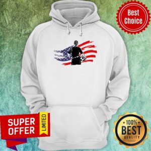 Alternative view of Nice American Flag Soccer Shirt
