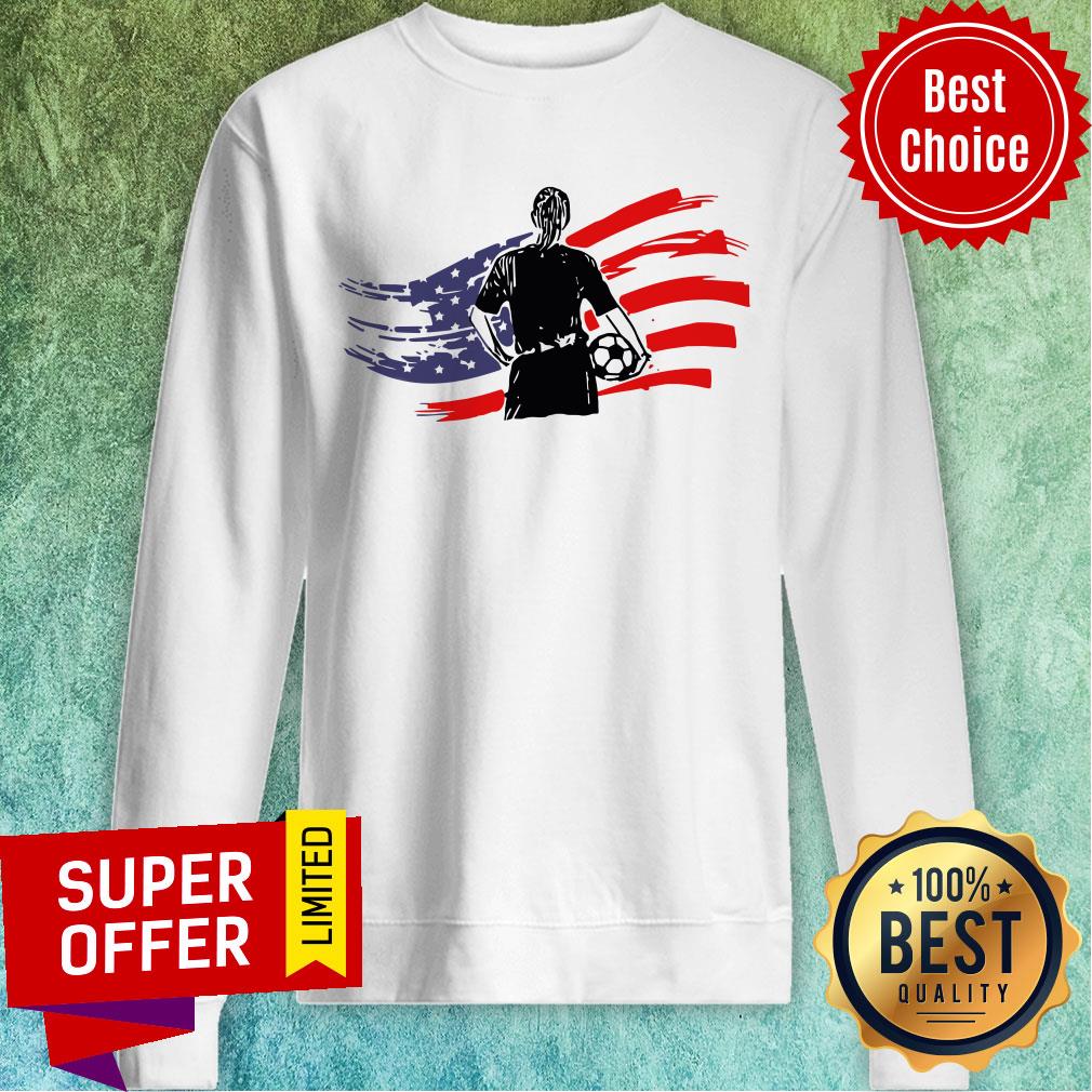 Nice American Flag Soccer Shirt - Image 5