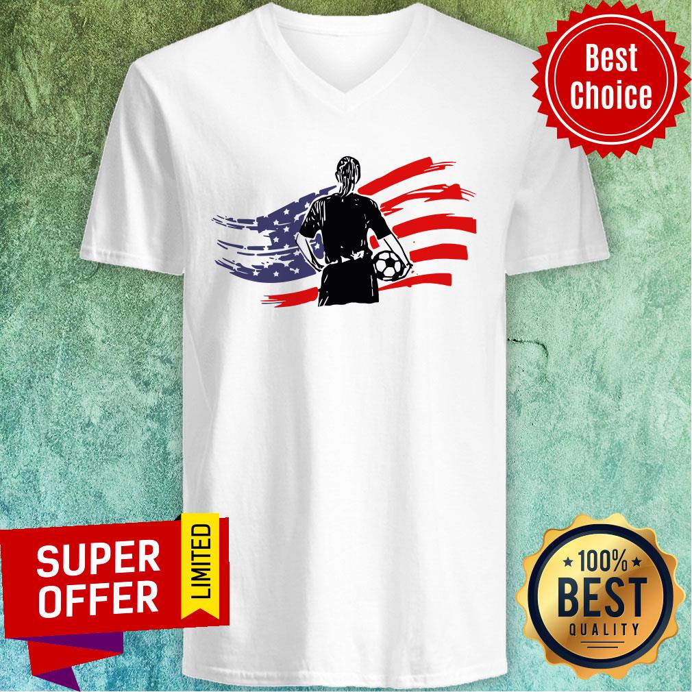 Nice American Flag Soccer Shirt - Image 3