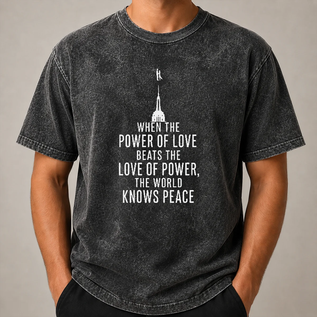 Pretty Awesome When The Power Of Love Beats The Love Of Power The World Knows Peace Shirt - Image 8
