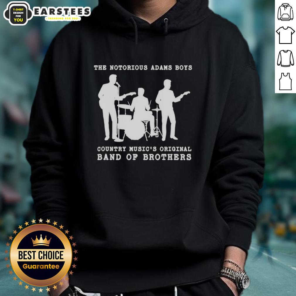 Good The Notorious Adams Boys Country Music's Original Band Of Brothers Silhouette T-Shirt - Image 2
