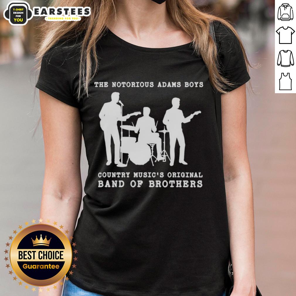 Good The Notorious Adams Boys Country Music's Original Band Of Brothers Silhouette T-Shirt - Image 3