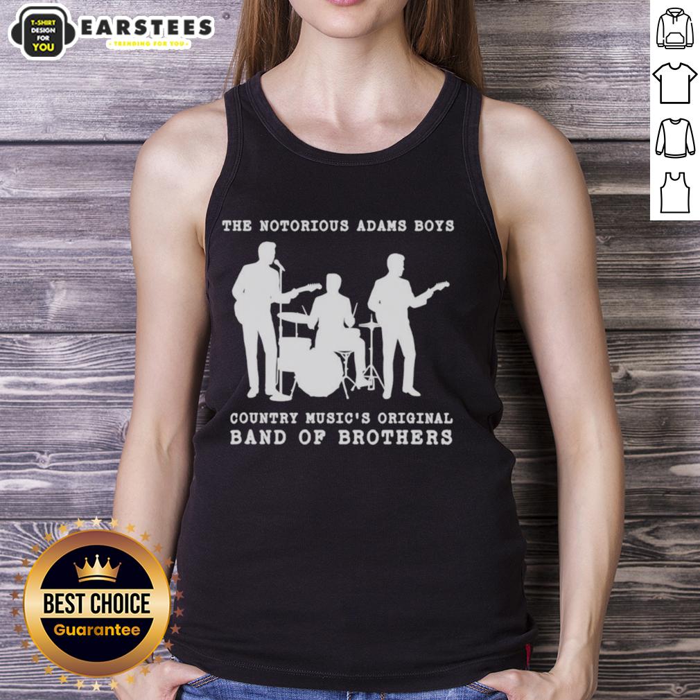 Good The Notorious Adams Boys Country Music's Original Band Of Brothers Silhouette T-Shirt - Image 4