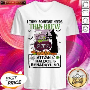 Alternative view of Halloween Nurse I Think Someone Needs This Brew Ativan 2 Haldol 5 Benadryl 50 Shirt