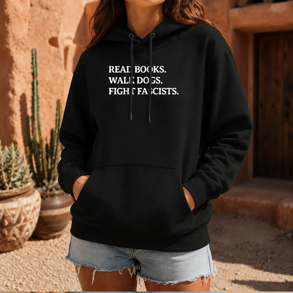 Original Read Books Walk Dogs Fight Fascists Shirt - Image 6