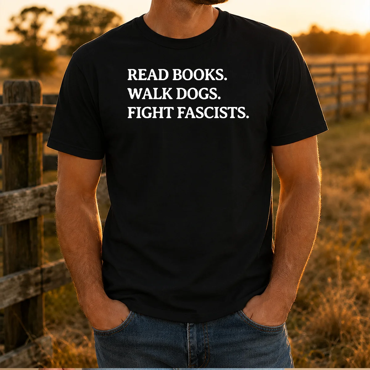Original Read Books Walk Dogs Fight Fascists Shirt