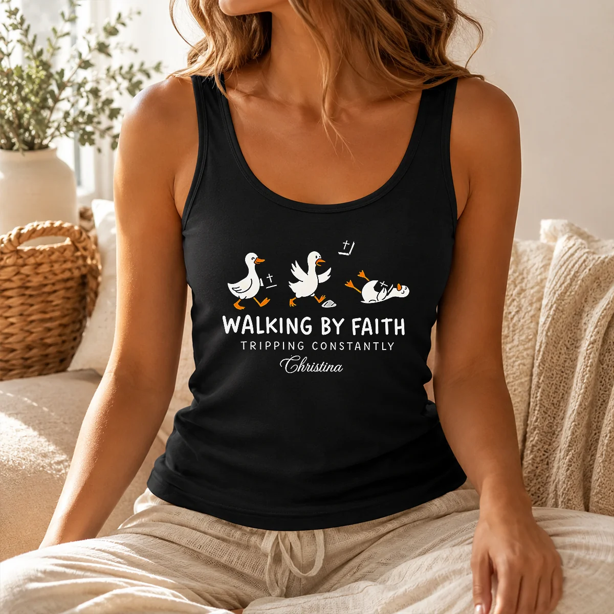 Official Walking By Faith Tripping Constantly Shirt - Image 3