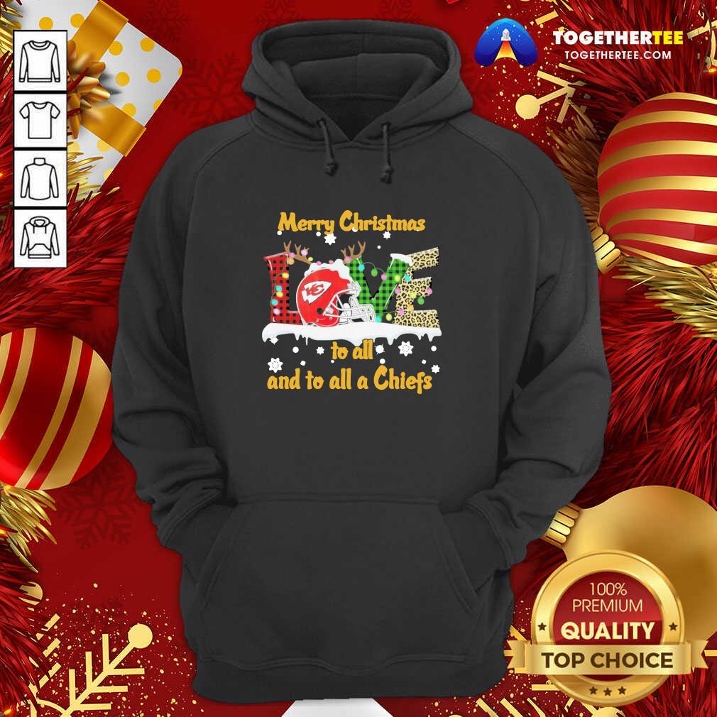 Happy Love Merry Christmas To All And To All A Kansas City Chiefs Shirt - Image 5
