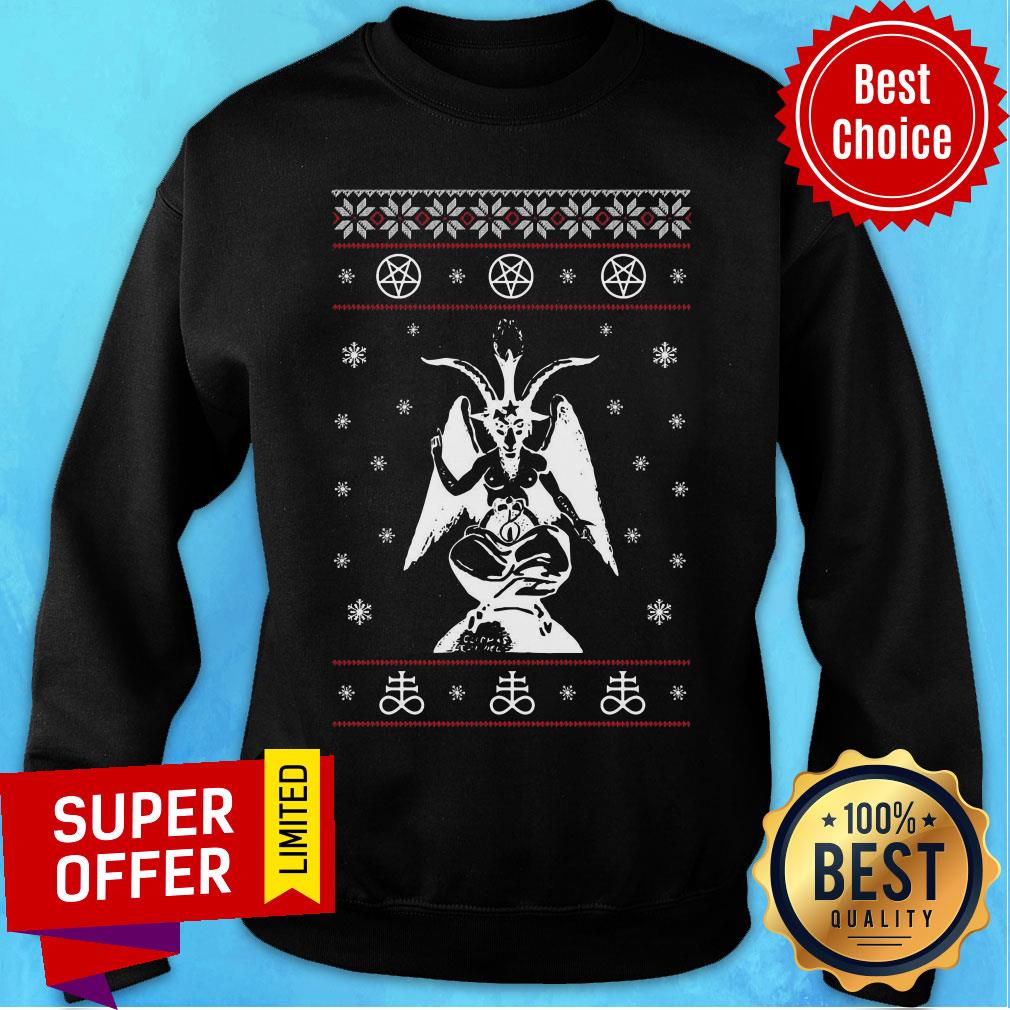 Premium Baphomet satan Ugly Christmas Shirt - Image 5