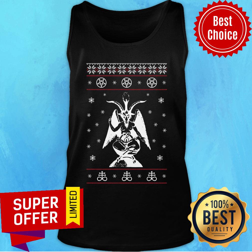 Premium Baphomet satan Ugly Christmas Shirt - Image 4