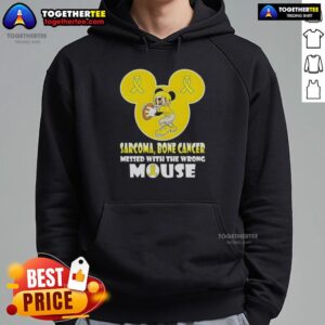 Alternative view of Original Mickey Sarcoma Bone Cancer Messed With The Wrong Mouse T-Shirt
