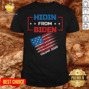 Hidin From Biden Trump 2020 America Flag Shirt