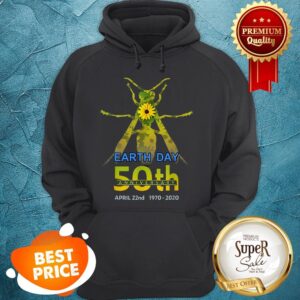 Alternative view of Hornet Daisy Silhouette Earth Day 50th Anniversary April 22nd Shirt