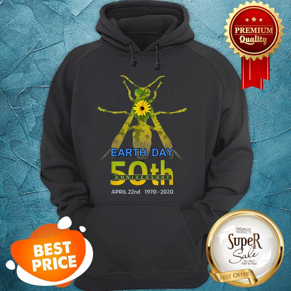 Hornet Daisy Silhouette Earth Day 50th Anniversary April 22nd Shirt - Image 2