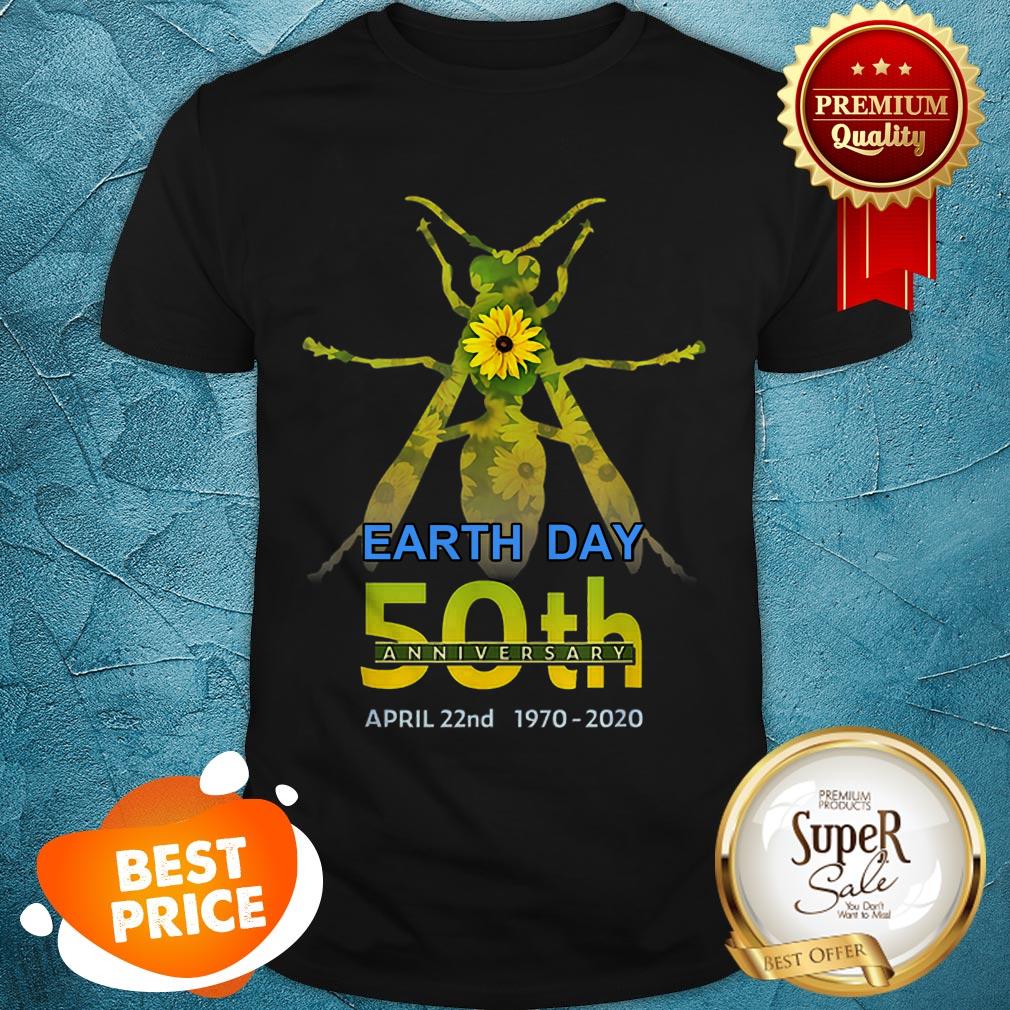 Hornet Daisy Silhouette Earth Day 50th Anniversary April 22nd Shirt