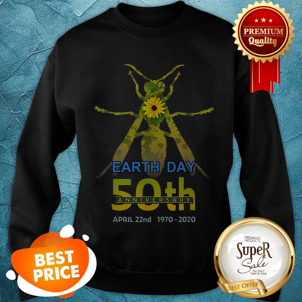 Hornet Daisy Silhouette Earth Day 50th Anniversary April 22nd Shirt - Image 3