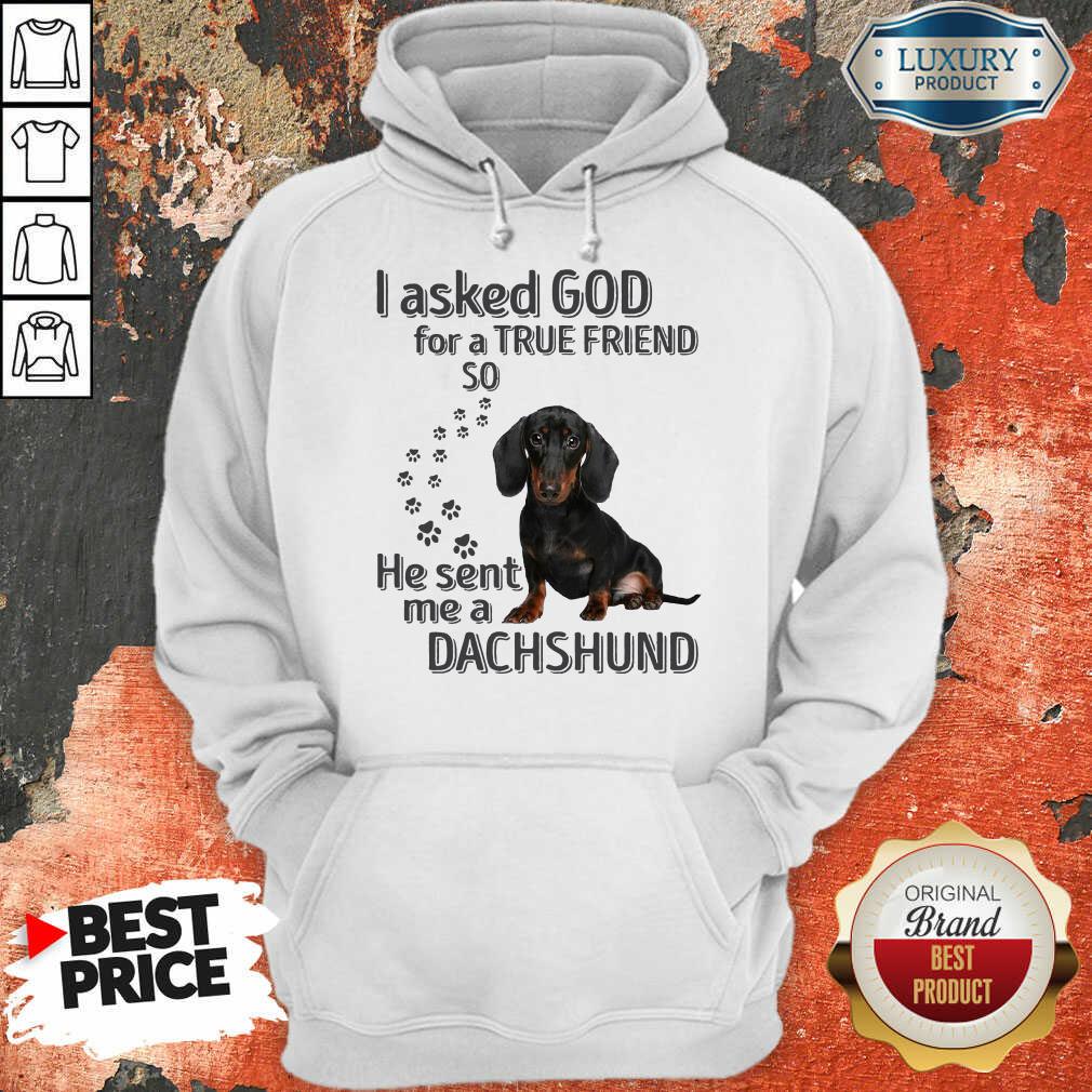 I Asked God For A True Friend So He Sent Me A Dachshund Shirt - Image 3