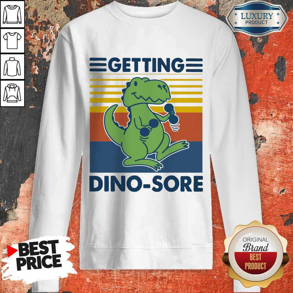 Getting Dino-sore T-rex Fitness Vintage Shirt - Image 5