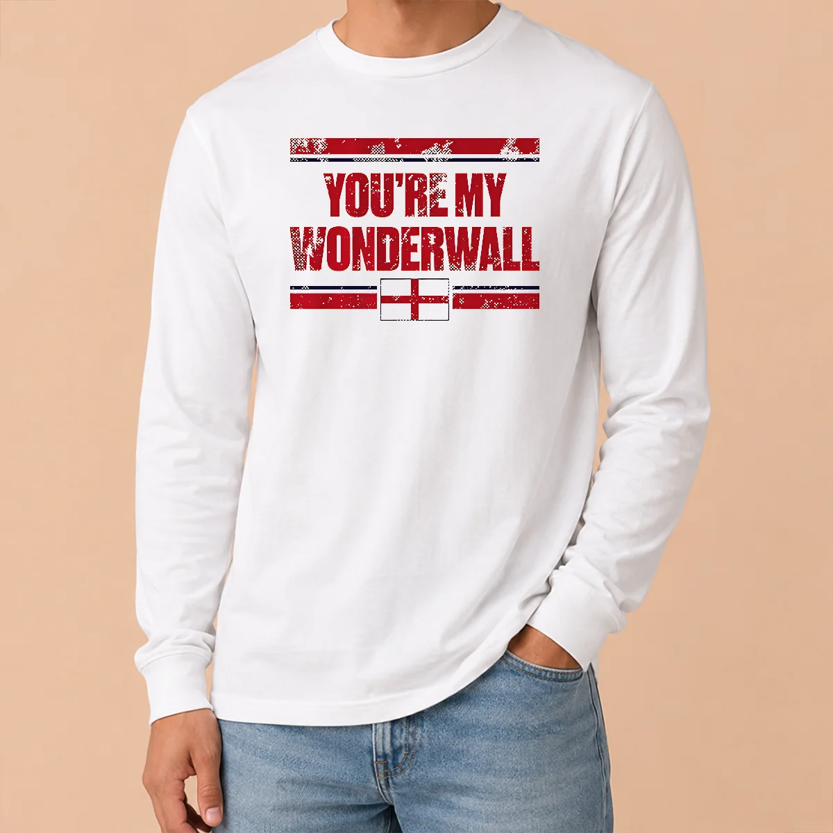 Funny You're My Wonderwall England Flag Oasis Shirt - Image 6