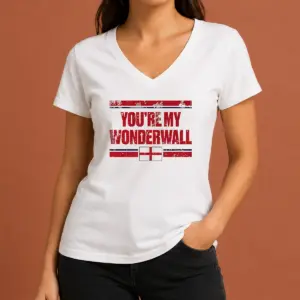 Alternative view of Funny You're My Wonderwall England Flag Oasis Shirt