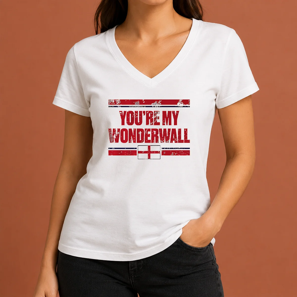 Funny You're My Wonderwall England Flag Oasis Shirt - Image 2