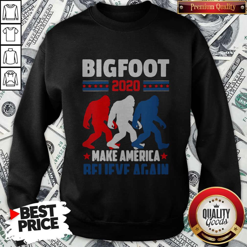 Hot Bigfoot 2020 Make America Believe Again Shirt - Image 4