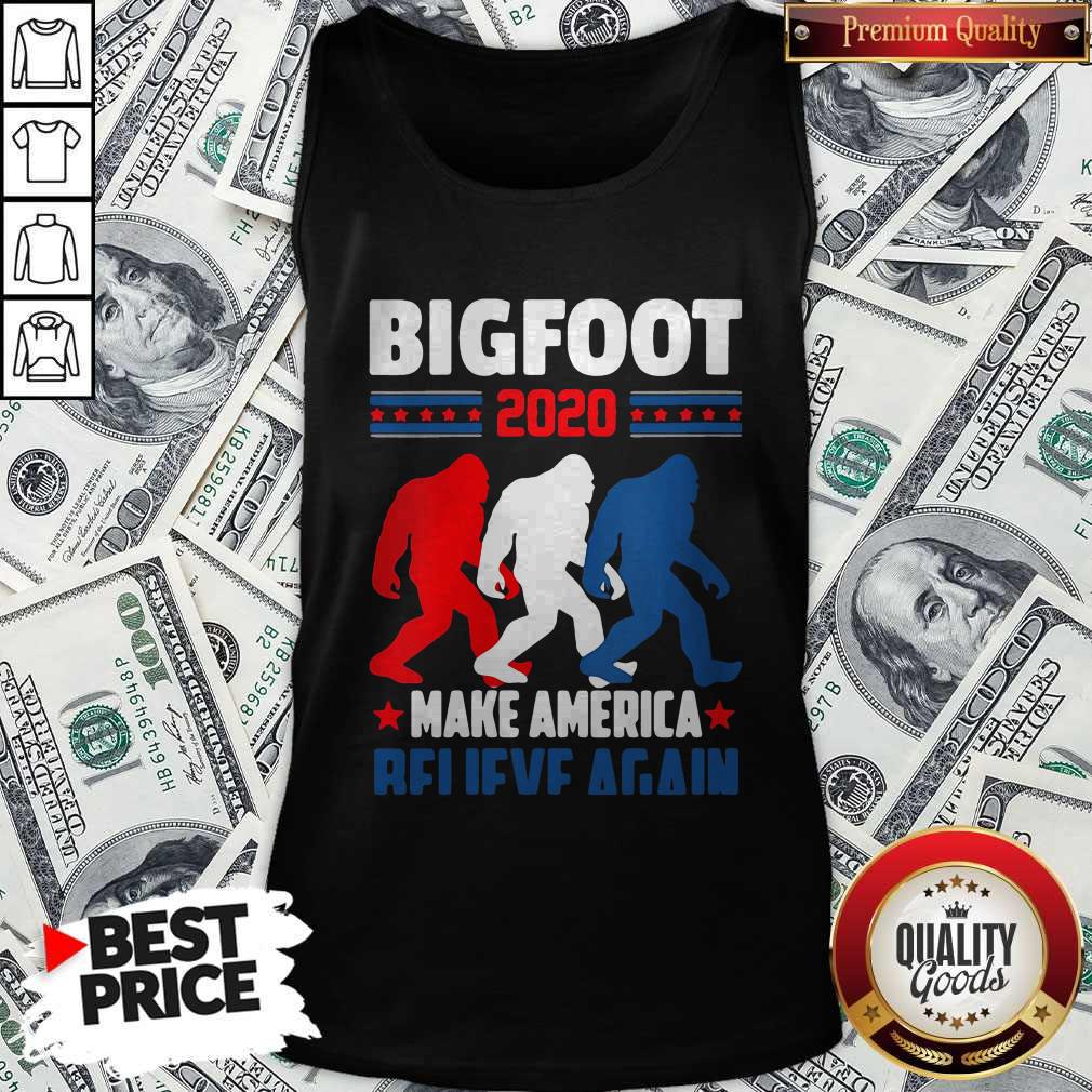 Hot Bigfoot 2020 Make America Believe Again Shirt - Image 3