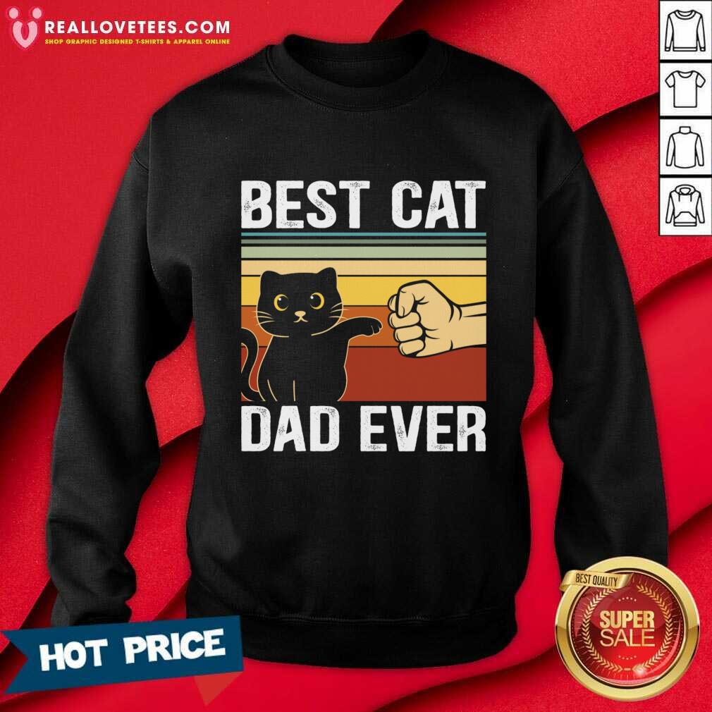 Best Cat Dad Ever Vintage Shirt - Image 4