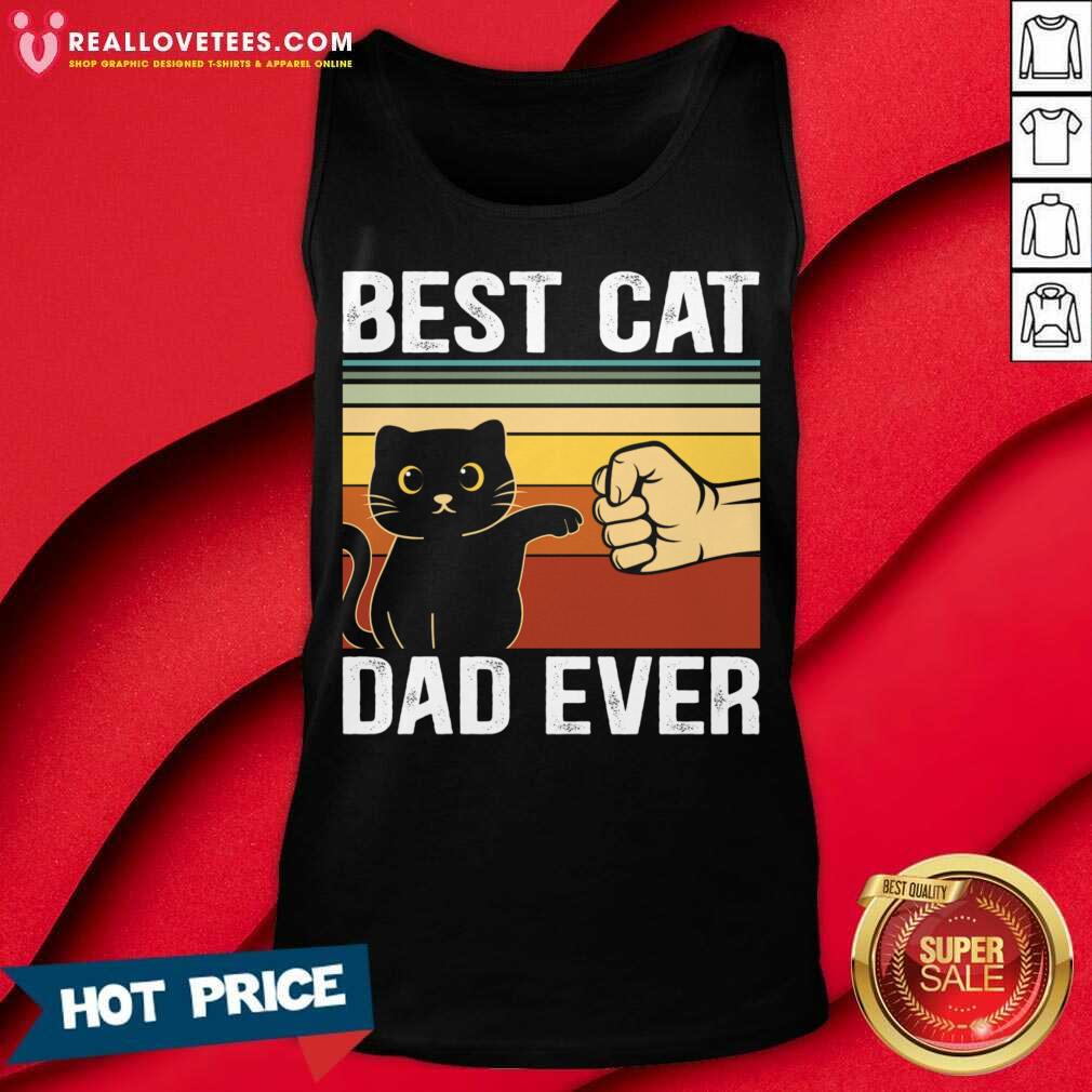 Best Cat Dad Ever Vintage Shirt - Image 3