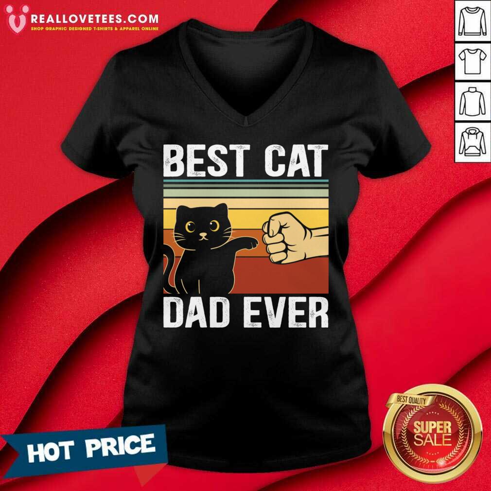 Best Cat Dad Ever Vintage Shirt - Image 2