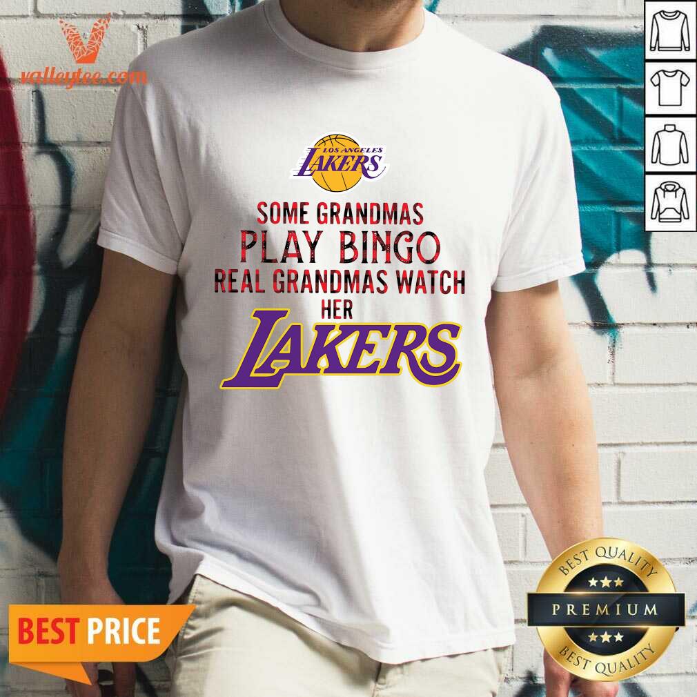 Hot Los Angeles Lakers Some Grandmas Play Bingo Real Grandmas Watch Her Laker Shirt