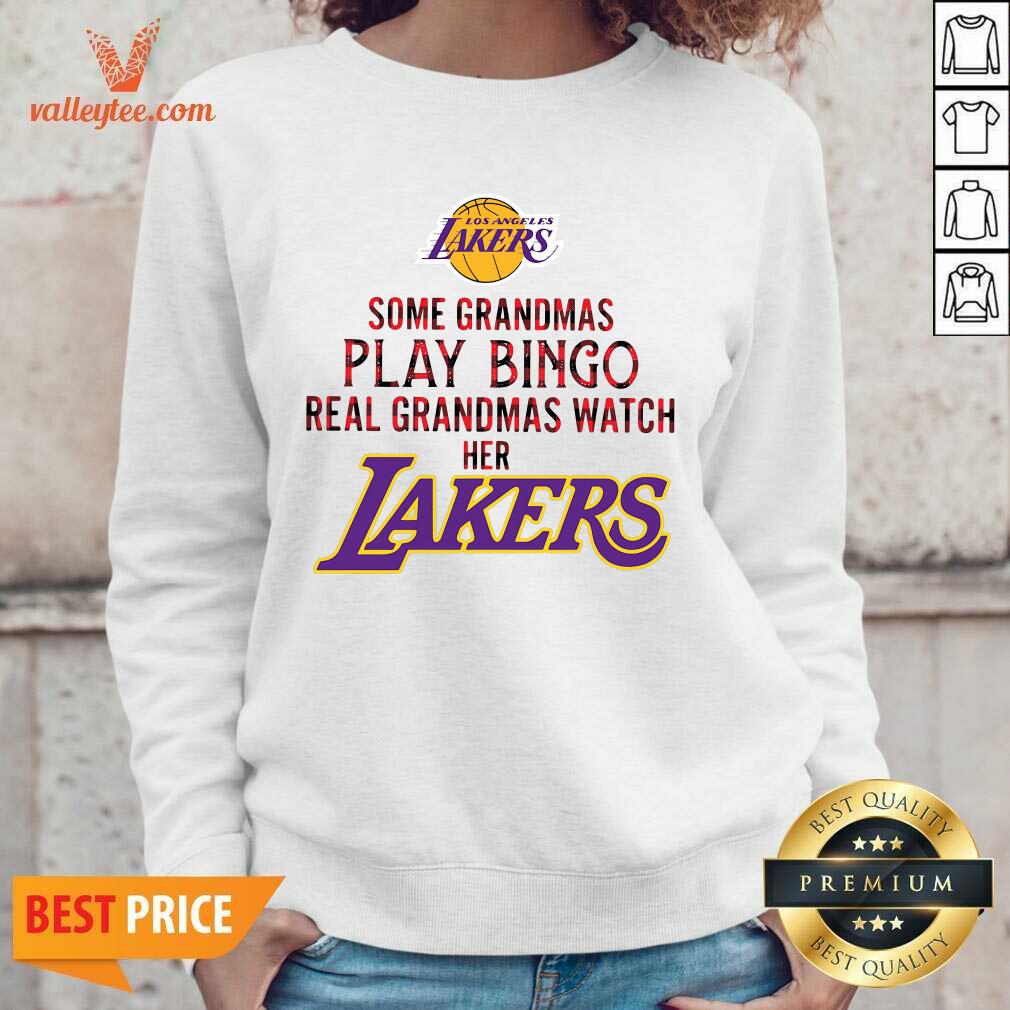 Hot Los Angeles Lakers Some Grandmas Play Bingo Real Grandmas Watch Her Laker Shirt - Image 5
