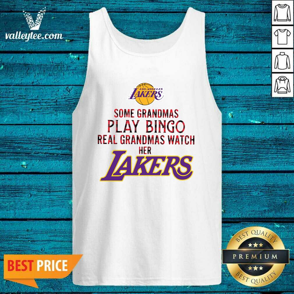 Hot Los Angeles Lakers Some Grandmas Play Bingo Real Grandmas Watch Her Laker Shirt - Image 4