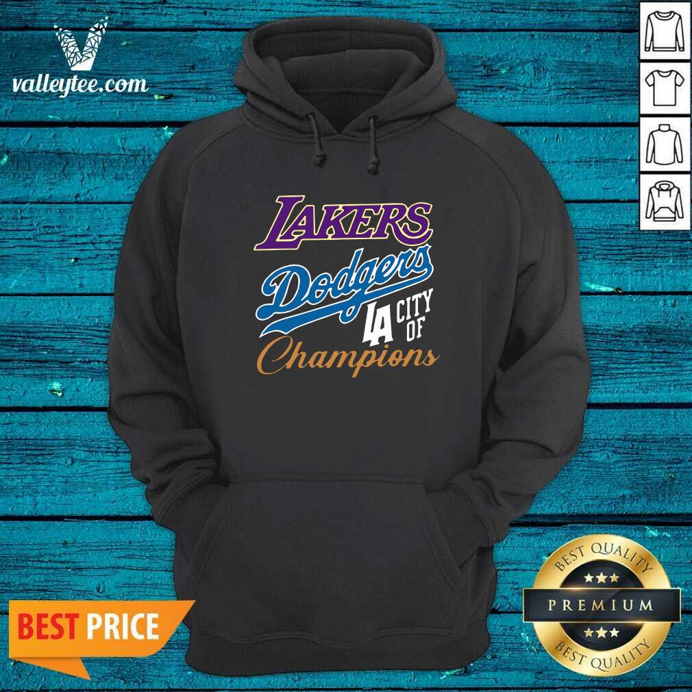 Lovely Los Angeles Laker Dodgers City Of Champions Shirt - Image 2