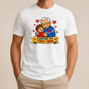 Perfect Pretty Grandparents Day Pixel Forever My First Hero Shirt
