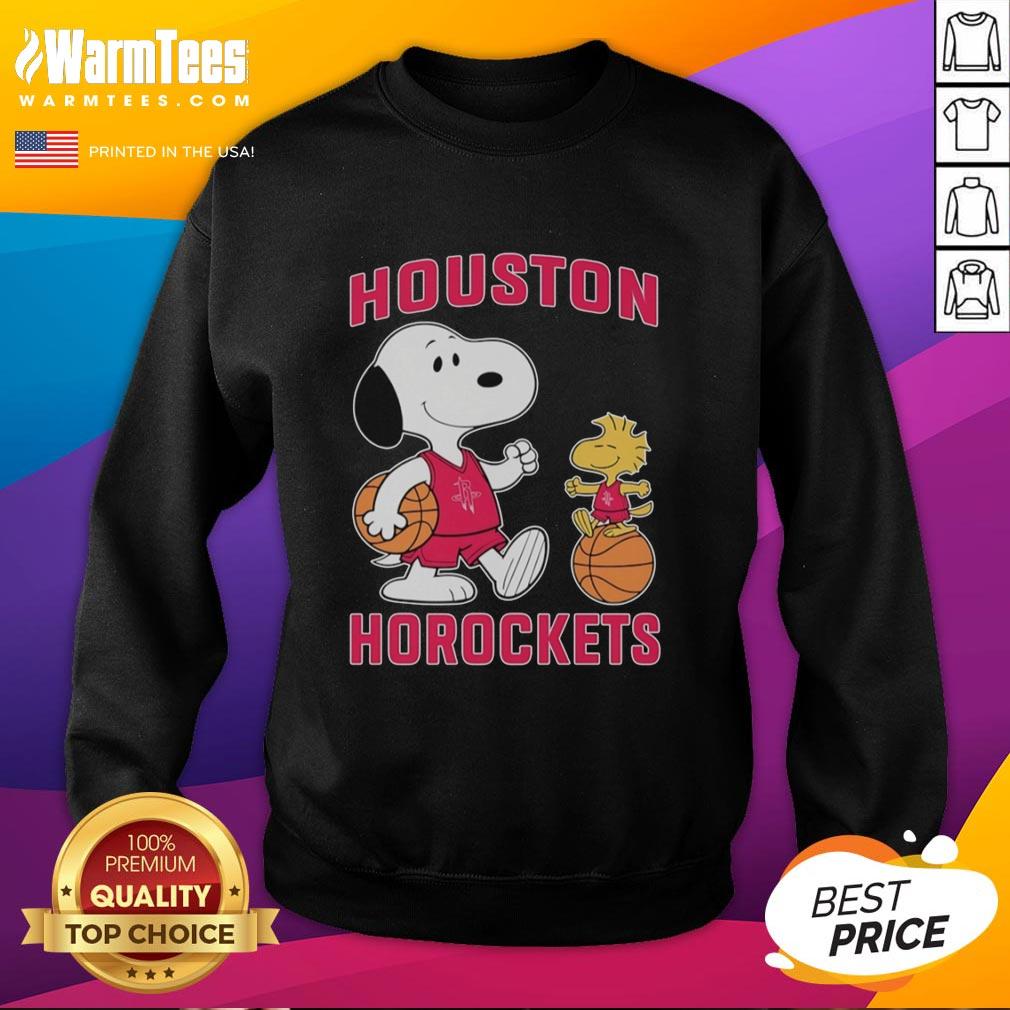 Pretty Snoopy And Woodstock Houston Rockets Basketball T-Shirt - Image 5