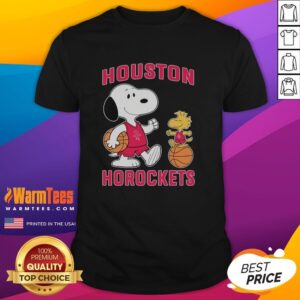 Pretty Snoopy And Woodstock Houston Rockets Basketball T-Shirt