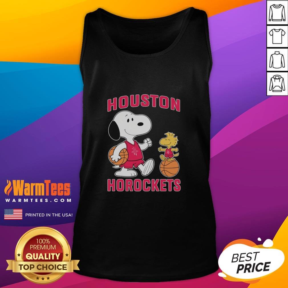 Pretty Snoopy And Woodstock Houston Rockets Basketball T-Shirt - Image 4