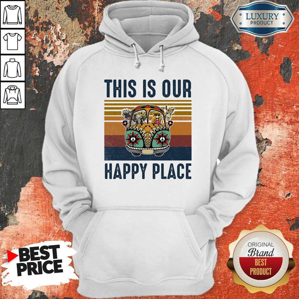 Cute This Is Our Happy Place Hippie Animal Vintage Shirt - Image 2