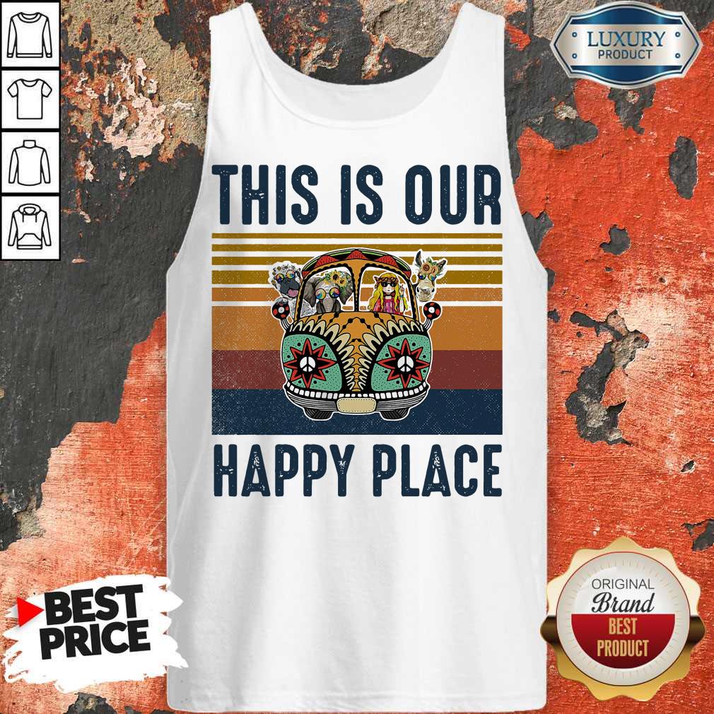 Cute This Is Our Happy Place Hippie Animal Vintage Shirt - Image 4