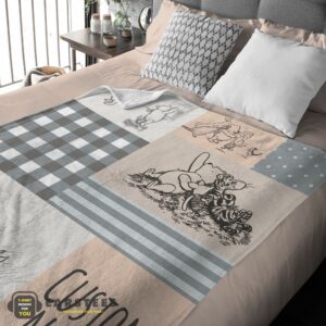 Alternative view of Good Classic Winnie The Pooh & Friends Sketch Blanket Fleece Customized Blanket