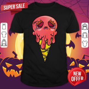 Strawberry Sugar Skull Ice Cream Day Of The Dead Dia De Los Muertos Shirt