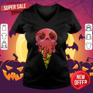 Alternative view of Strawberry Sugar Skull Ice Cream Day Of The Dead Dia De Los Muertos Shirt