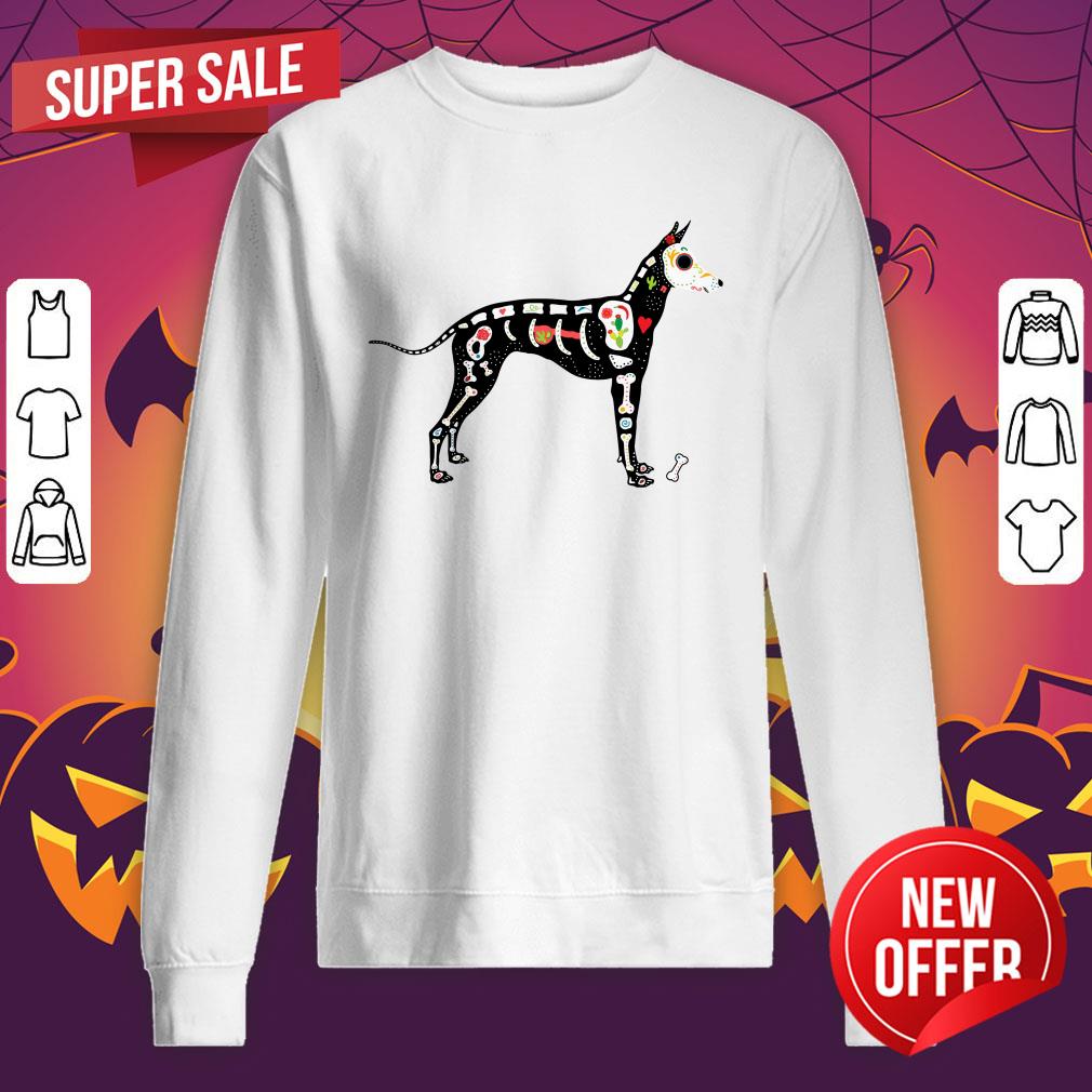 Sugar Skull Day Of The Dead Xoloitzcuintli Dog Dia De Los Muertos Shirt - Image 2