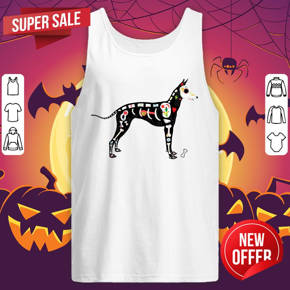 Sugar Skull Day Of The Dead Xoloitzcuintli Dog Dia De Los Muertos Shirt - Image 5