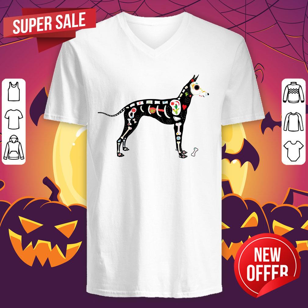 Sugar Skull Day Of The Dead Xoloitzcuintli Dog Dia De Los Muertos Shirt - Image 4