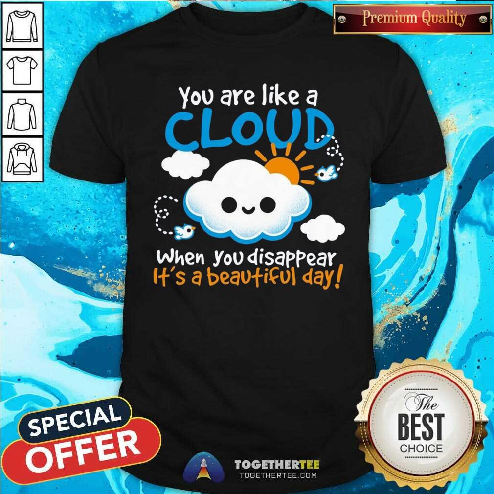 Awesome You Are Like A Cloud When You Disappear It's A Beautiful Day T-Shirt