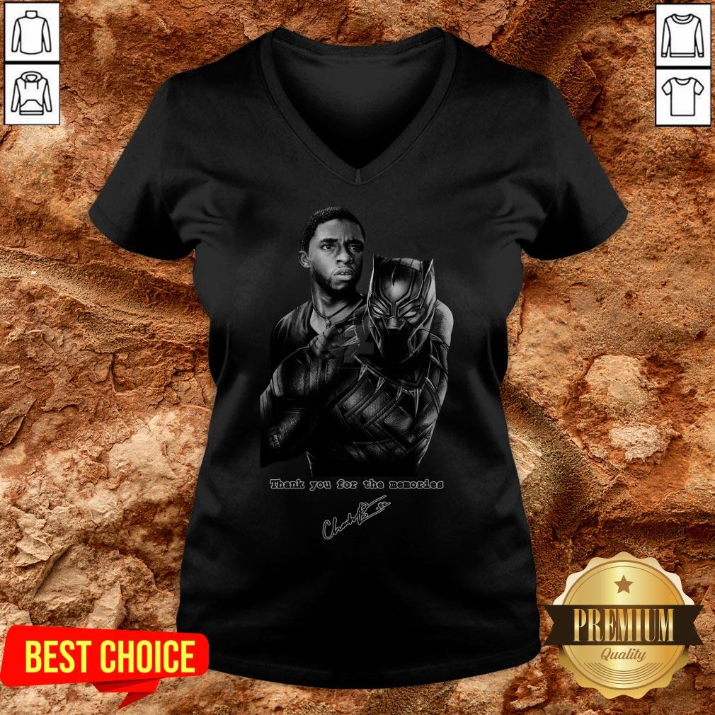 Chadwick Boseman The Black Panther Marvel Film Star Thank You For The Memories Shirt - Image 2