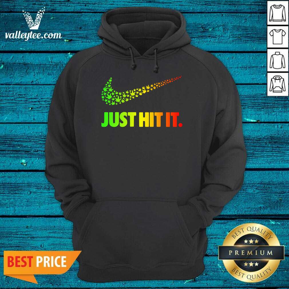 Funny Nightmare Before Coffee Shirt420 Weed Nike Just Hit It Shirt - Image 2